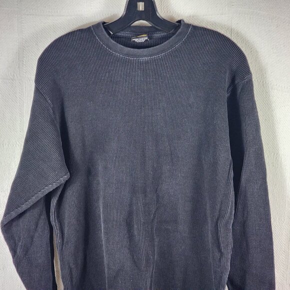 Gemrock Heavy Weight Black Cotton Waffle Knit LS Crew Neck Thermal Shirt Sz 2XL - Picture 3 of 16